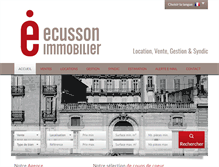 Tablet Screenshot of ecussonimmobilier.com